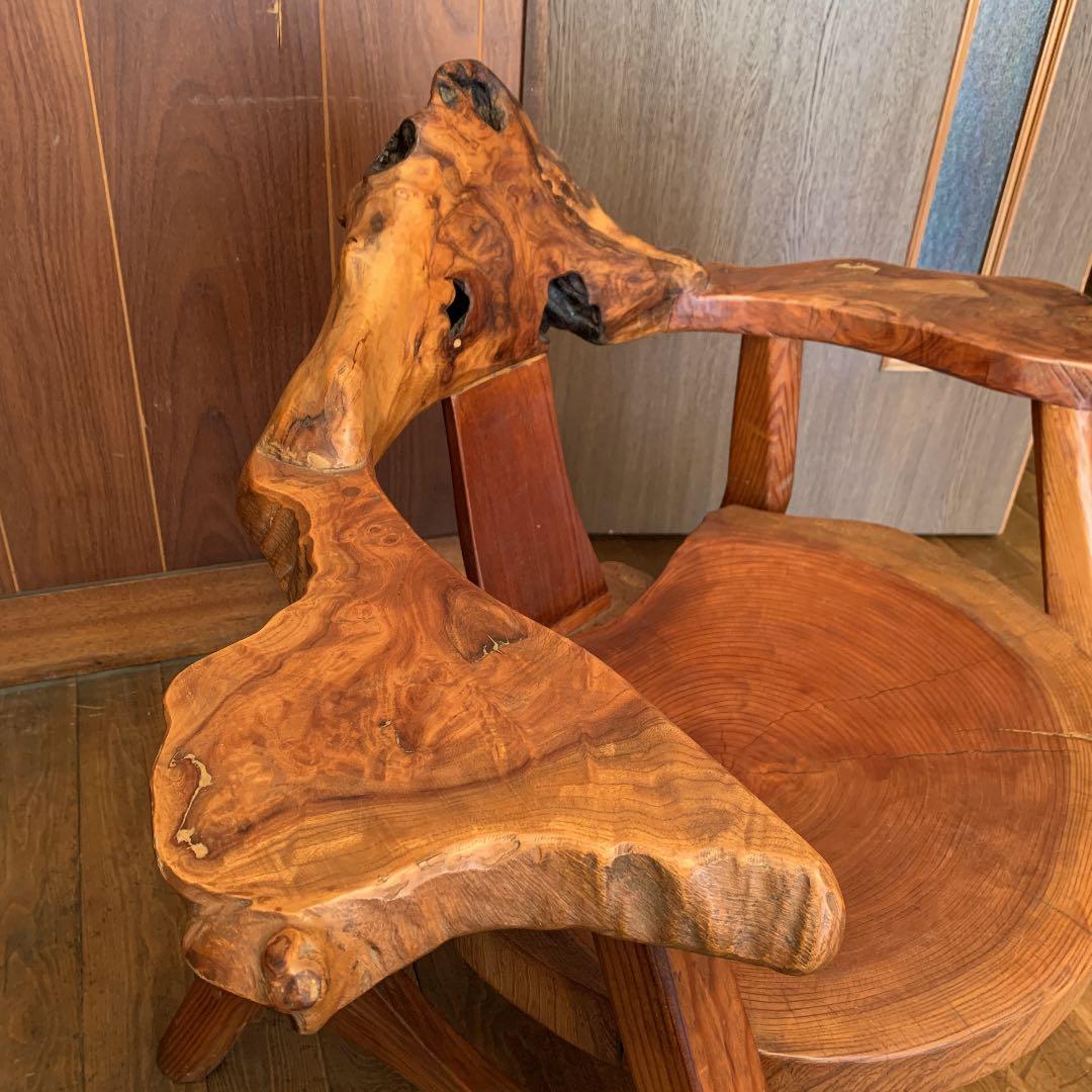 木製椅子　天然杢　一点物