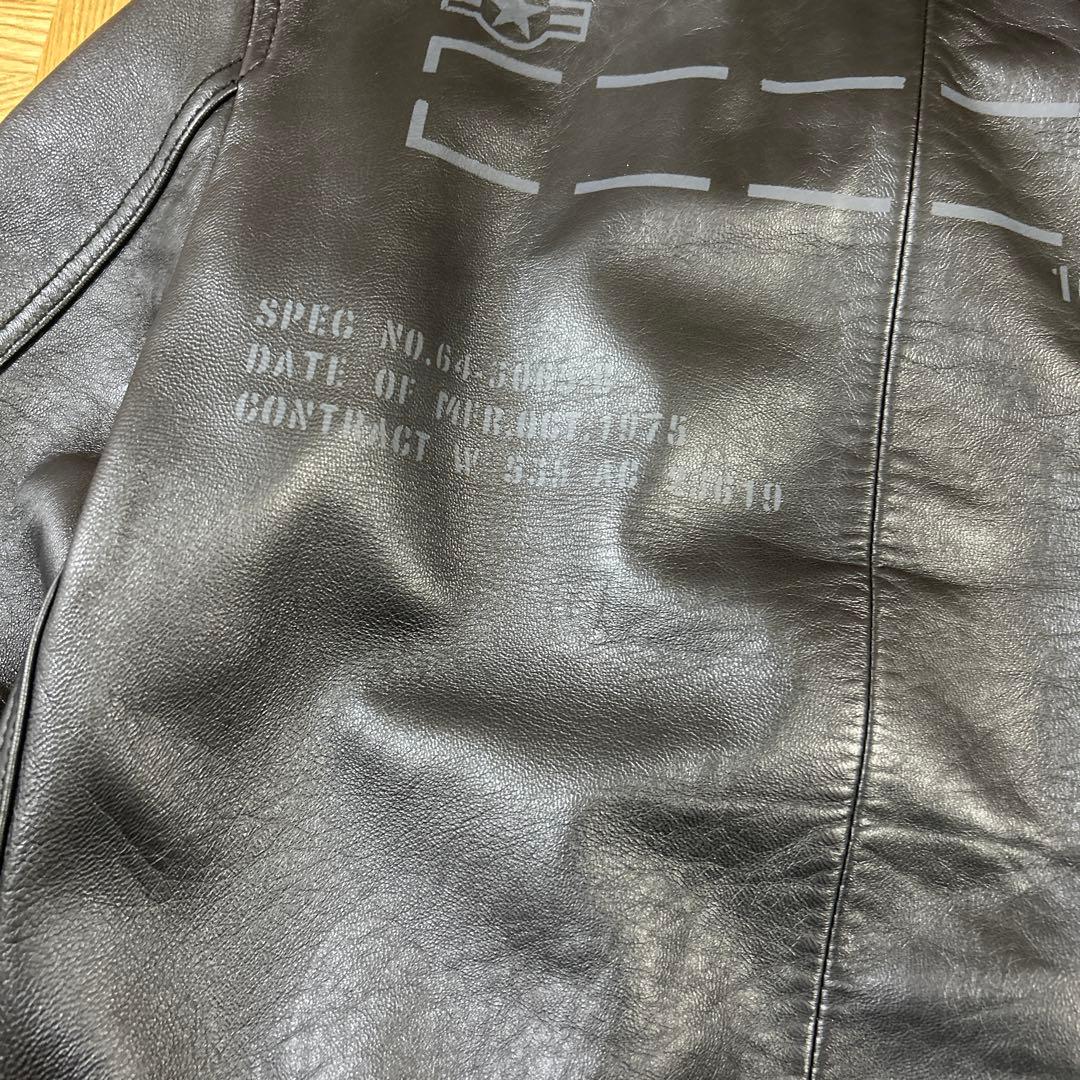 AVIREX レザーMA-1 ブラック　Mサイズ