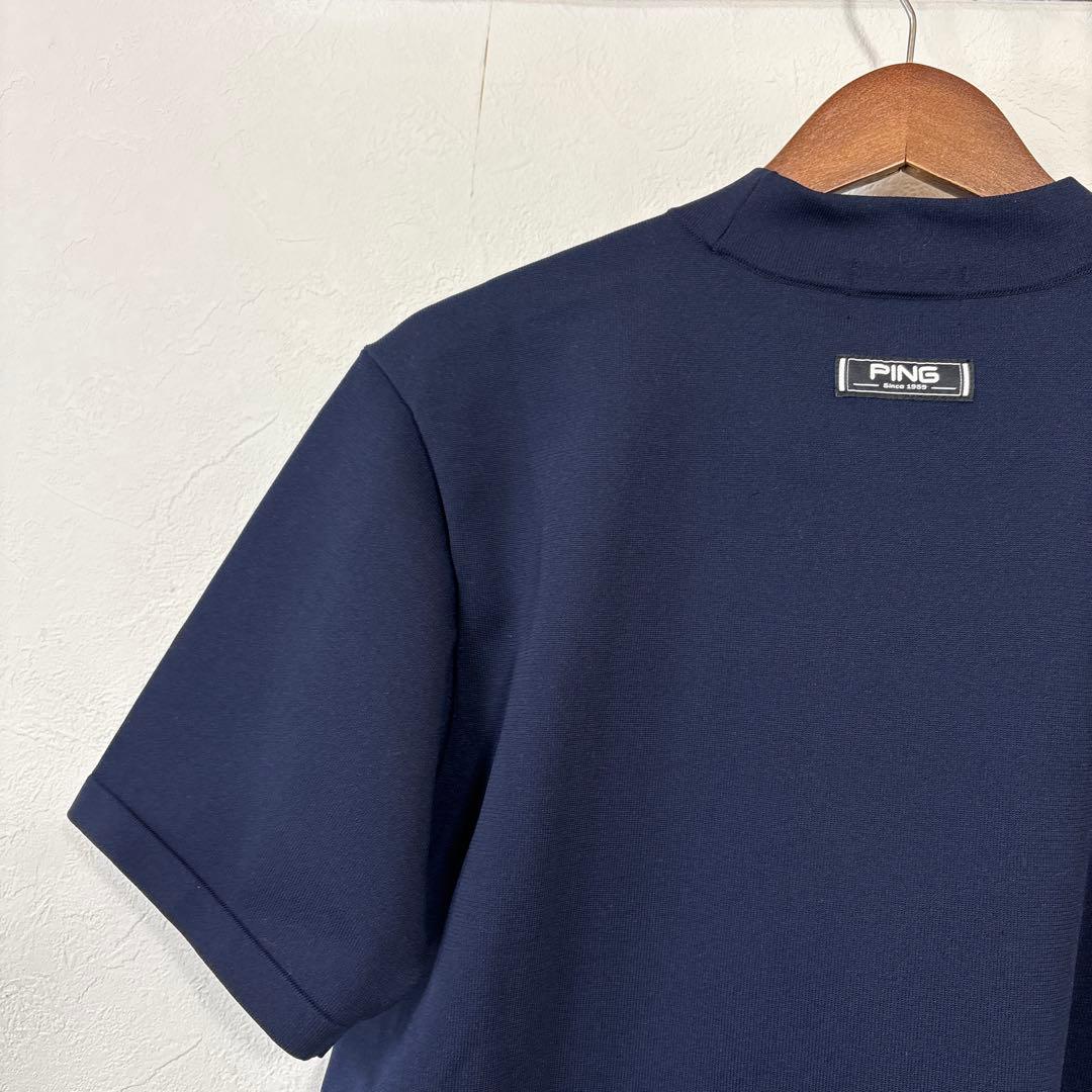 J 美品　大きいサイズ　ピン PING Mr.ジャカード ハイネック　ニット