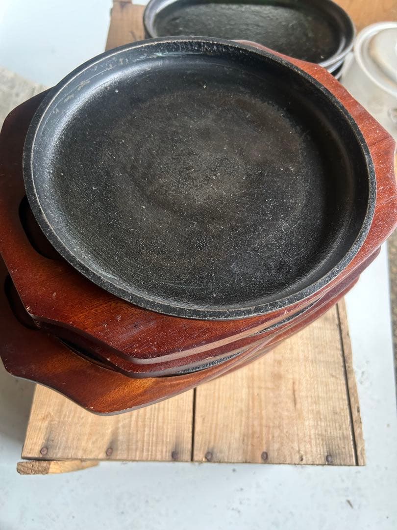 鉄製 22cm 5枚グリルパン標準（木製台）トキワ送料無料鉄製グリルパン