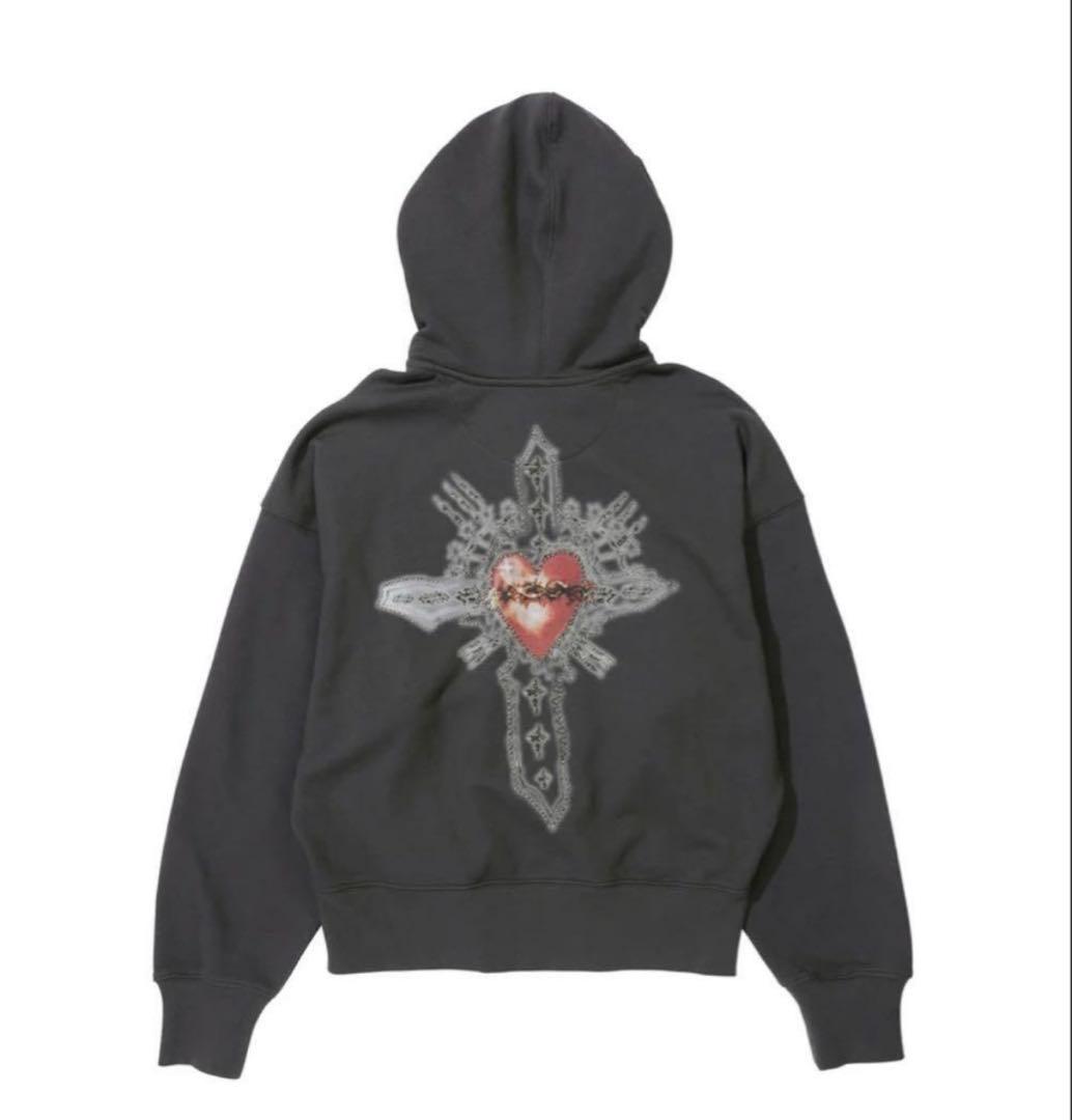 トップス SCULPTOR Beaded Saint Hoodie Charcoal
