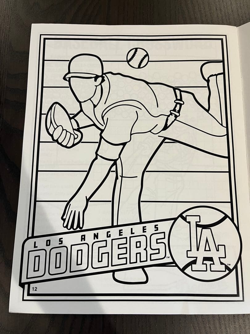 ロサンゼルス・ドジャース 塗り絵ブック