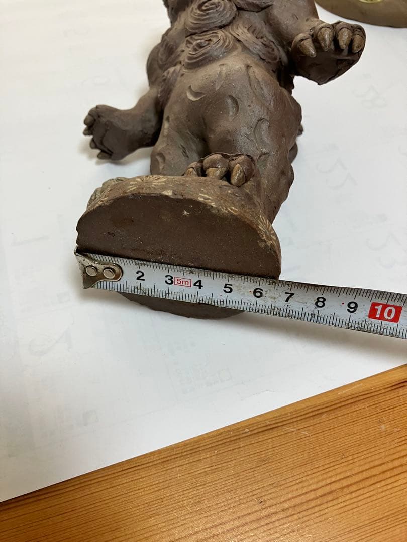 琉球　沖縄　壺屋焼　立ちシーサー二体　ヤチムン　やちむん