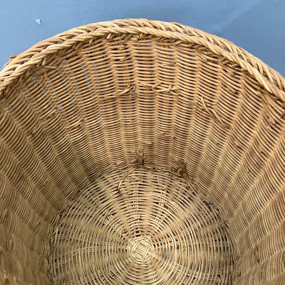 B-1 ふくろう ラタンバスケット 蓋なし 籠 小物入れ 鉢カバー インテリア