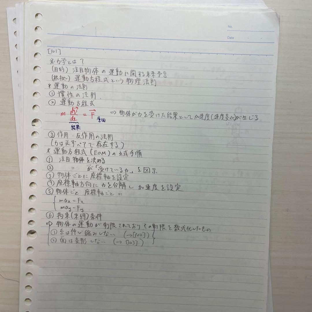 物理X 2025テキスト板書ノート（part1高井 part2島田）