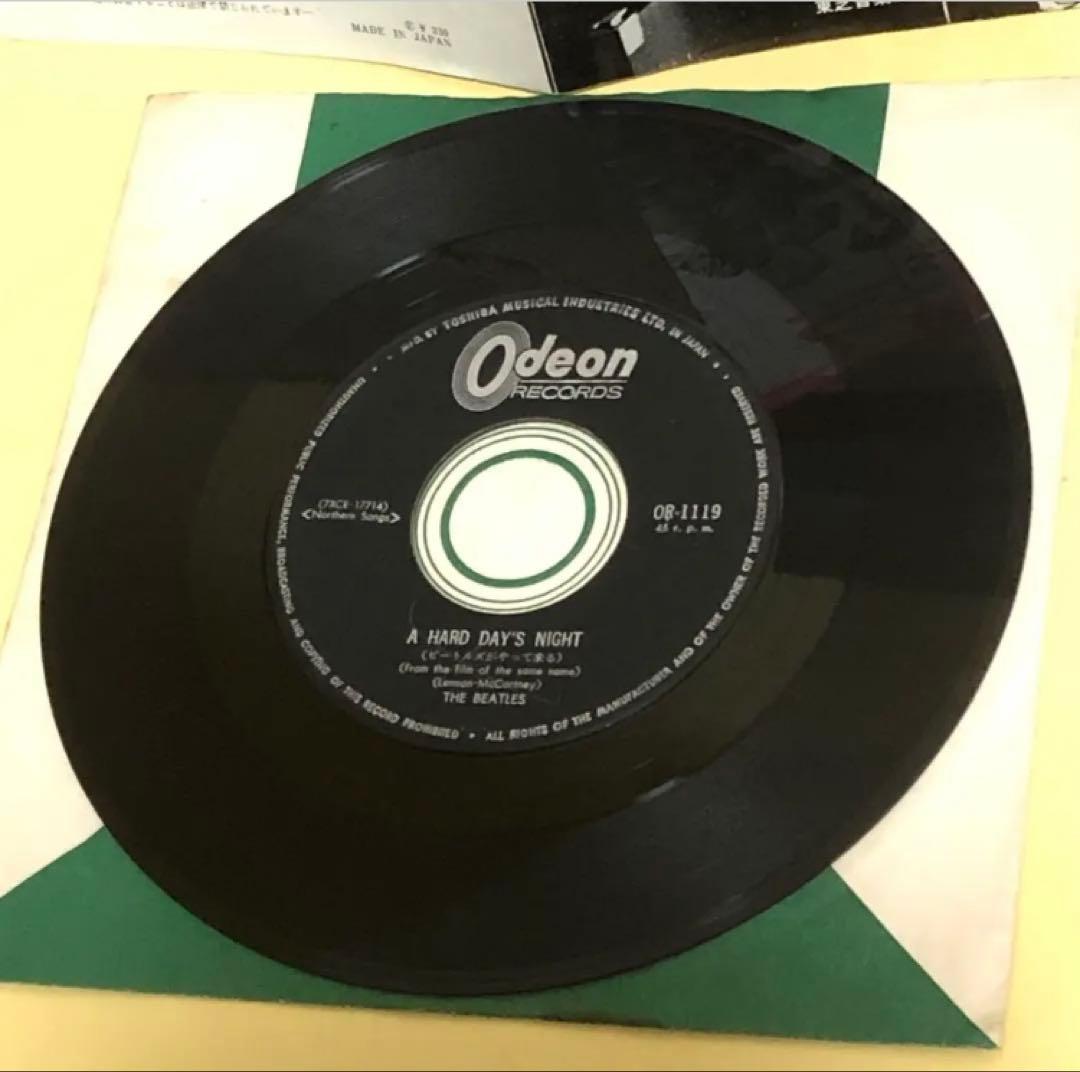 ビートルズ ●LPハードデイズナイトからのシングルカット盤5枚(フチ有り1枚)