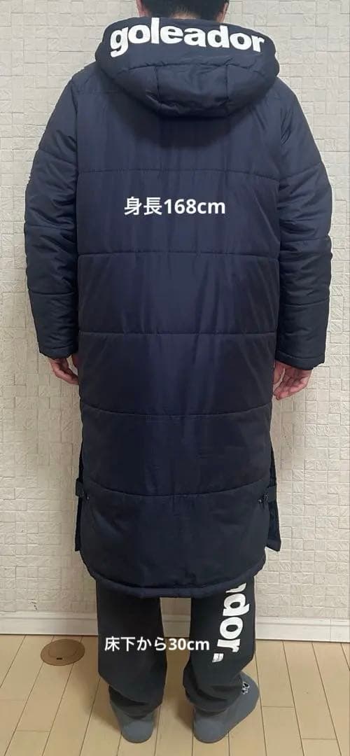 お値下げgoleador ゴレアドールベンチコート ネイビー フード付きMサイズ