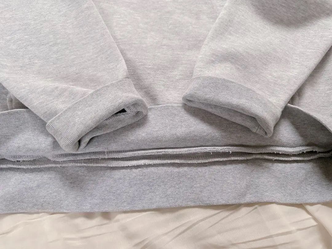 美品　ラコステ　パーカー　スウェット　ビッグロゴ　刺繍　ワニ　グレー　M相当