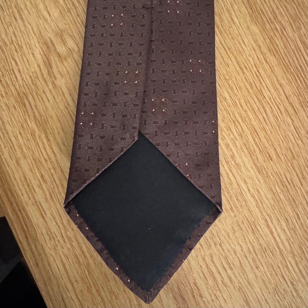 TIE YOUR TIE　レギュラータイ　小紋　ブラウン