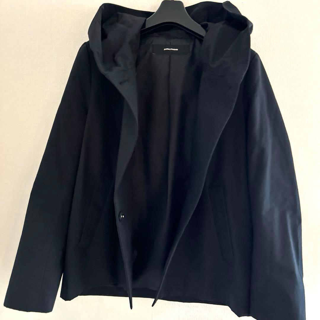 JOURNAL STANDARD グログランフードショートコート　M ブラック系