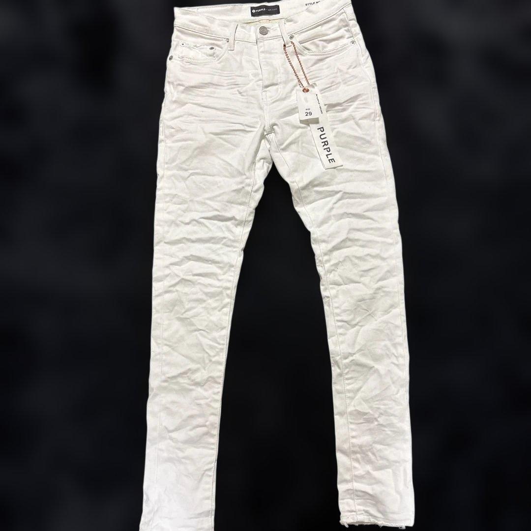 24時間以内配送！新品 PURPLE BRAND ホワイトスキニーデニム 29