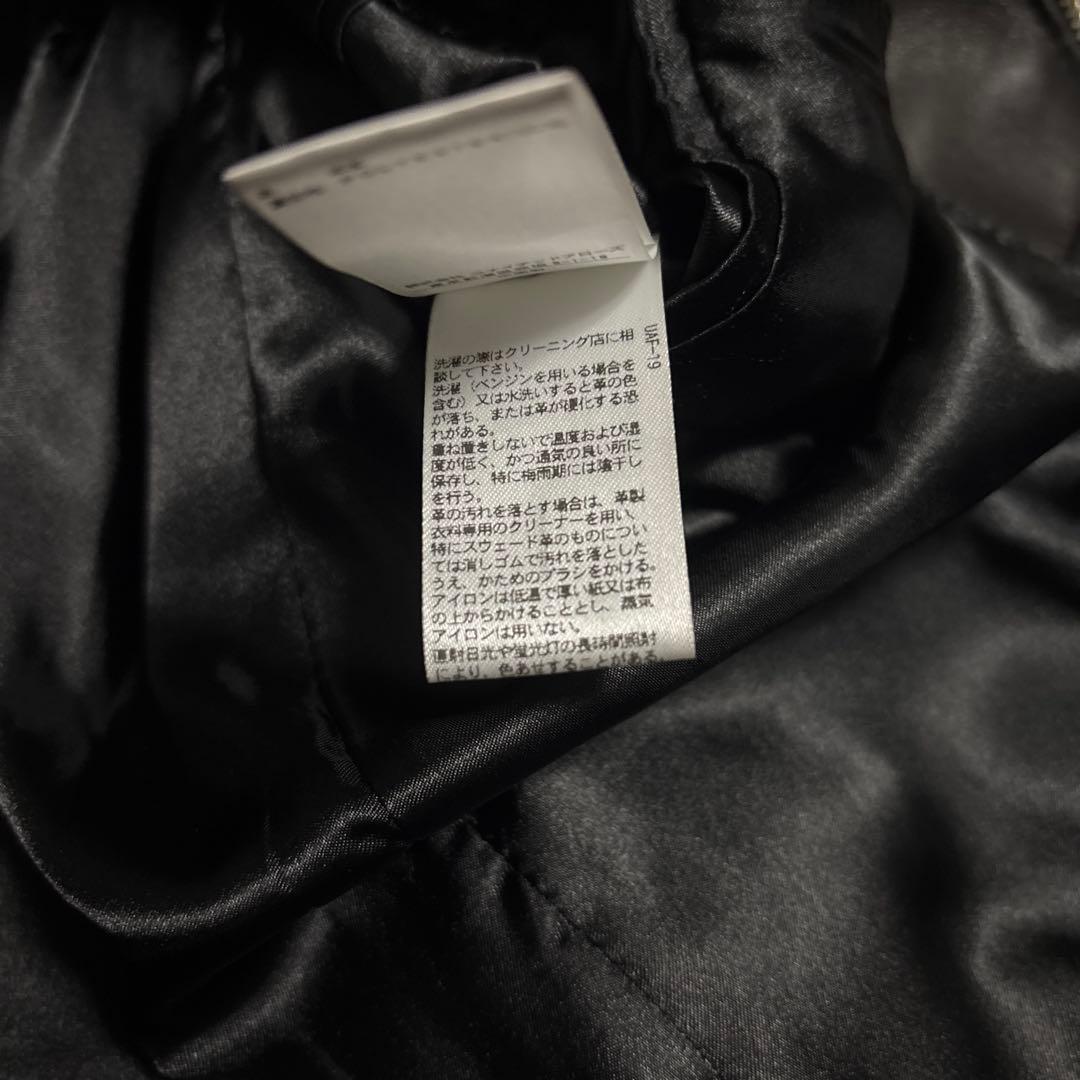 ユナイテッドアローズ レザー JK シングルライダース 羊革 ブラック L