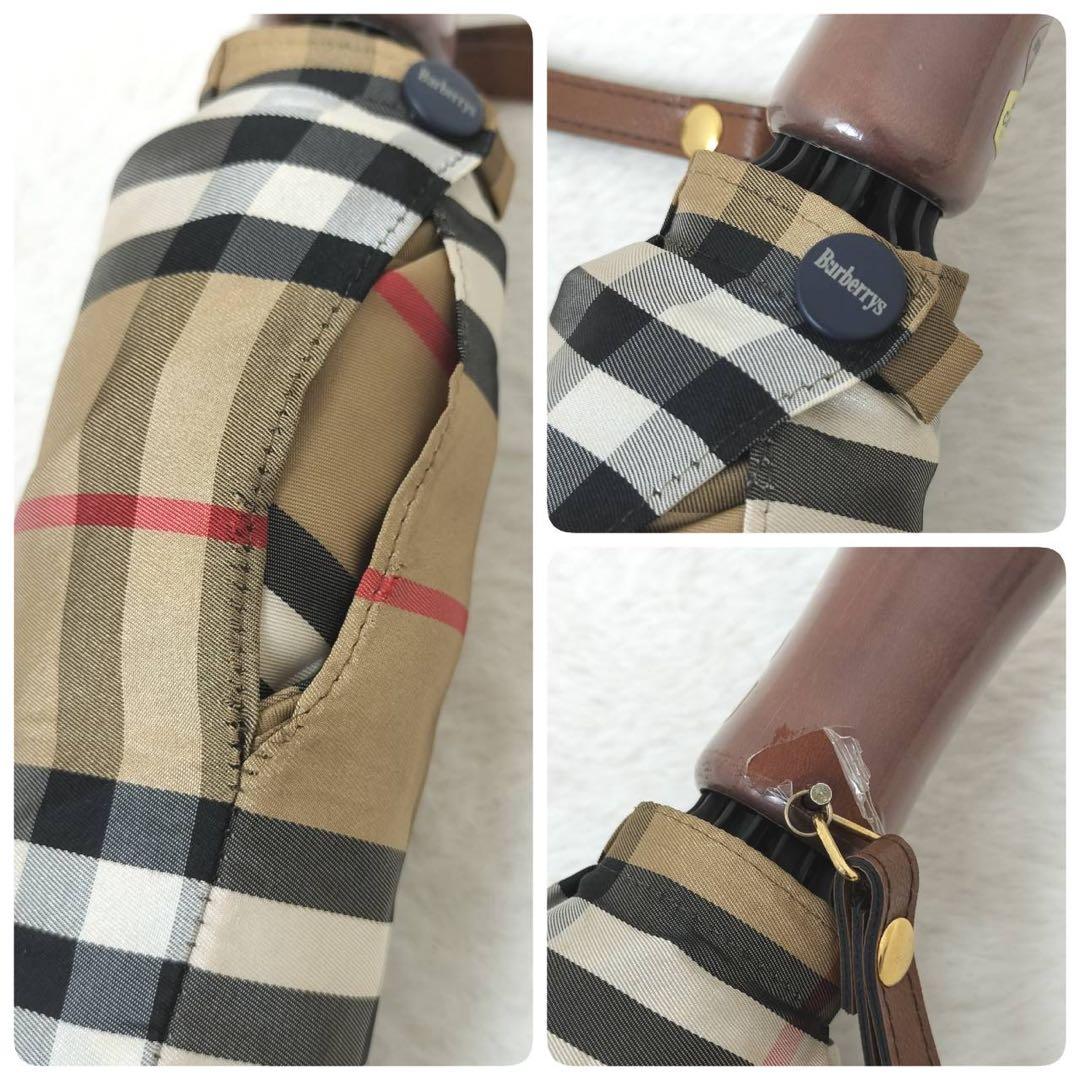 ✨人気カラー✨　バーバリーズ　折りたたみ傘　ノバチェック