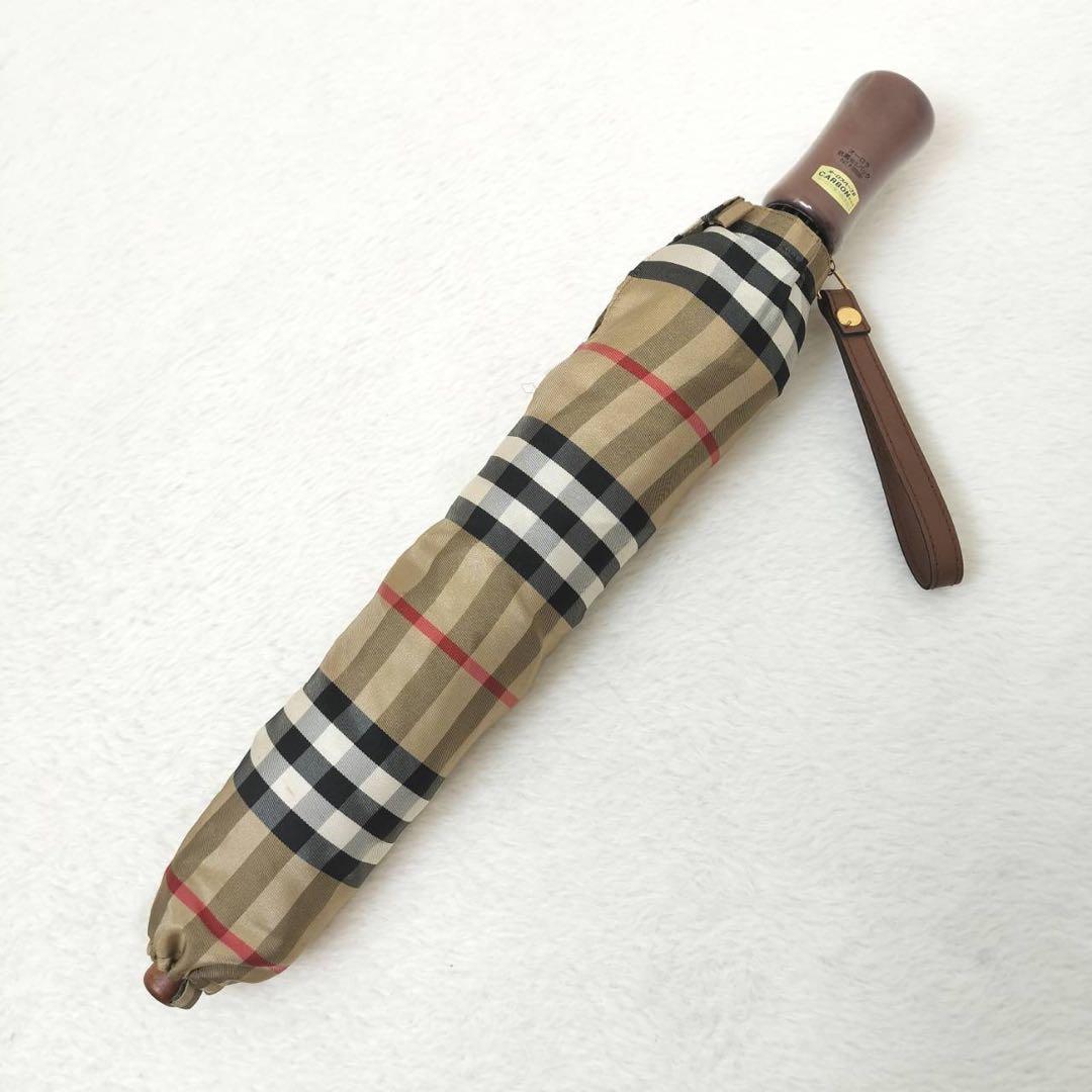 ✨人気カラー✨　バーバリーズ　折りたたみ傘　ノバチェック