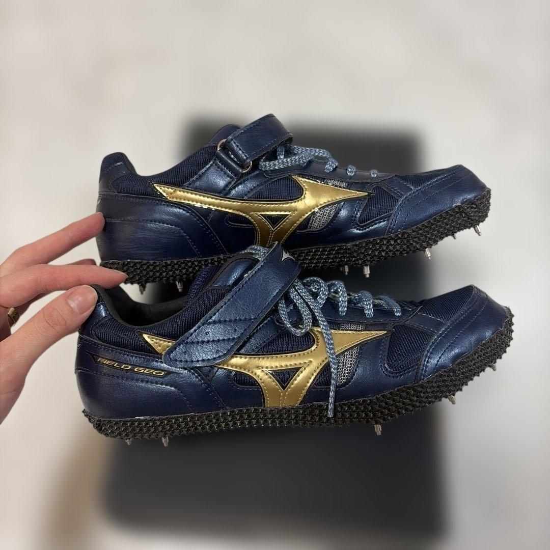 Mizuno 陸上競技用スパイクシューズ 26.0cm ネイビー/ゴールド