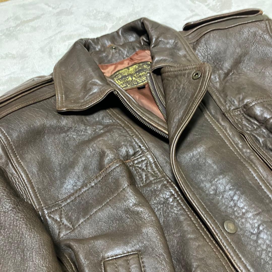 90s Wind Armor フライトレザー ジャケット　旧車　裏地