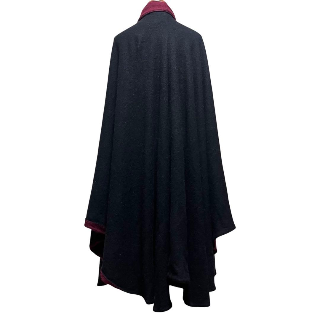 gra358Laura biagiottiアンゴラブランケットケープコート