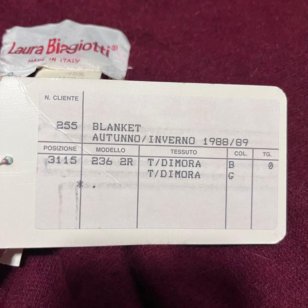 gra358Laura biagiottiアンゴラブランケットケープコート