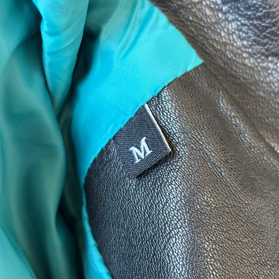 極美品 ディーゼル ライダース ラムレザージャケット シングル 黒 Mサイズ