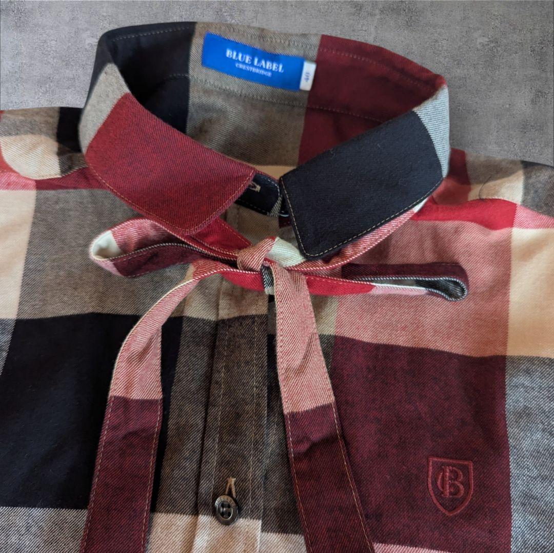 BLUE LABEL CRESTBRIDGE リボン付き長袖シャツサイズ40