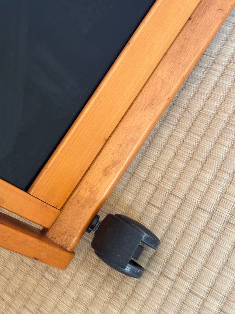 イタリア　木製　折り畳み　キッチンワゴン 黒色天板　ホッパペドレッティ