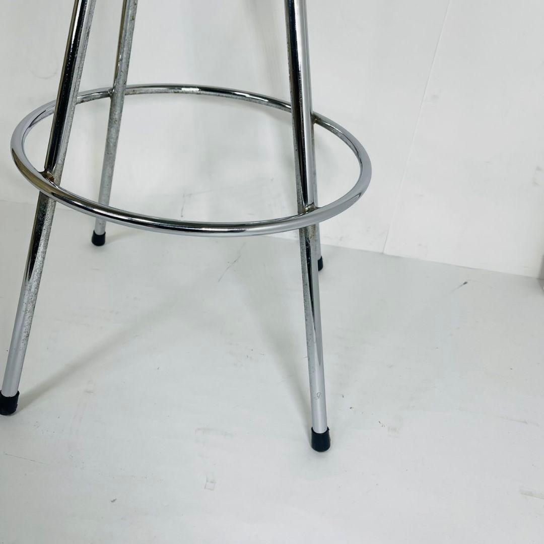 希少 ステンレス製 カウンターチェア バーチェア スツール