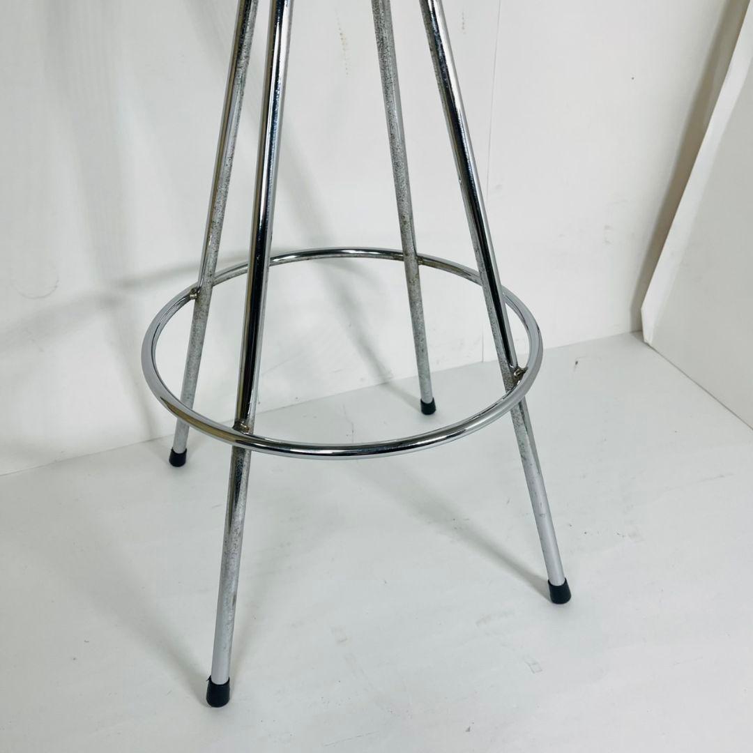 希少 ステンレス製 カウンターチェア バーチェア スツール