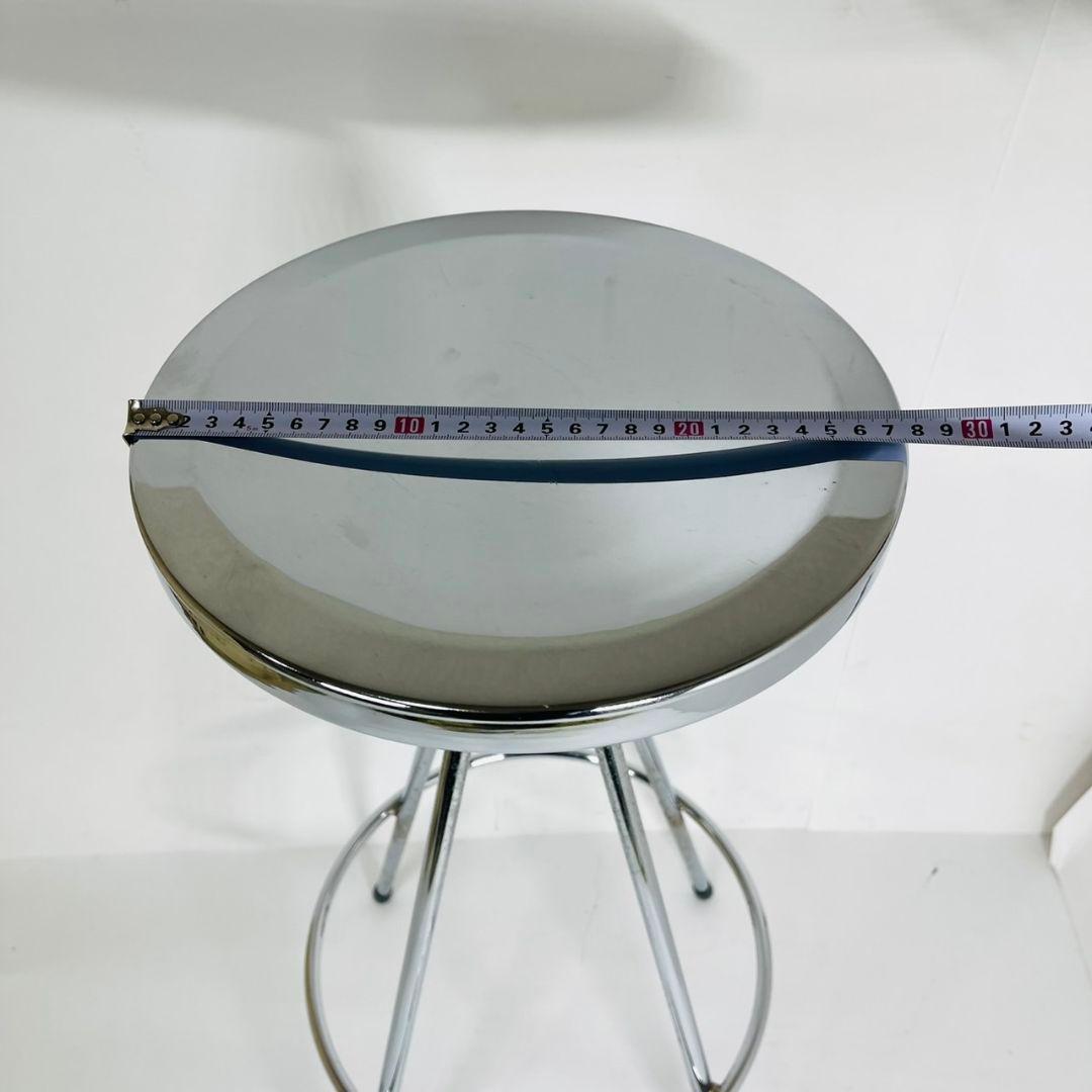 希少 ステンレス製 カウンターチェア バーチェア スツール