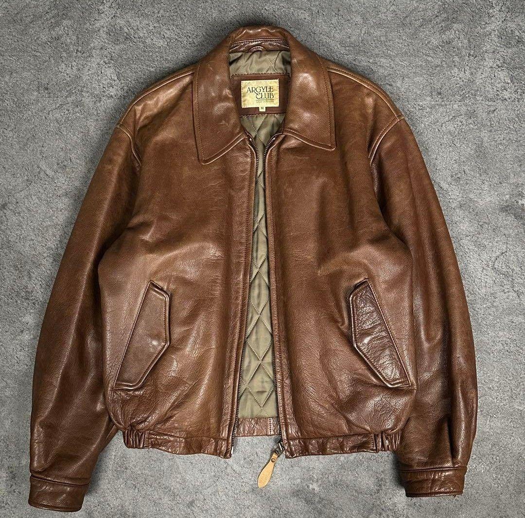 ARGYLE CLUB 80s ビンテージ レザー ジャケット アーガイルクラブ