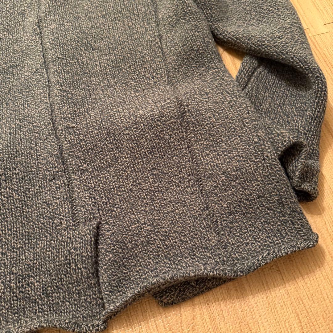 【美品】ドルモア ニットジャケット ウール グリーン 46