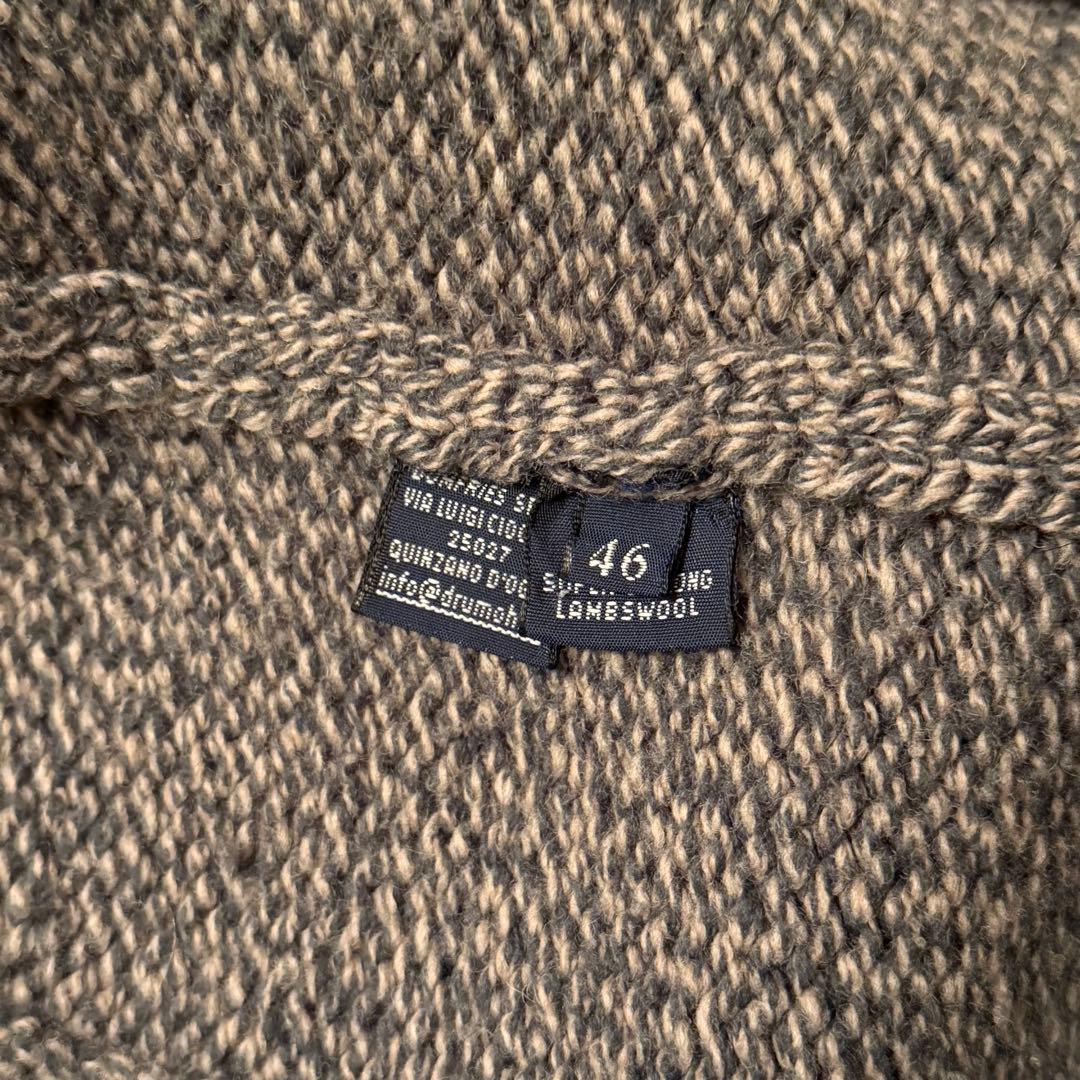 【美品】ドルモア ニットジャケット ウール グリーン 46