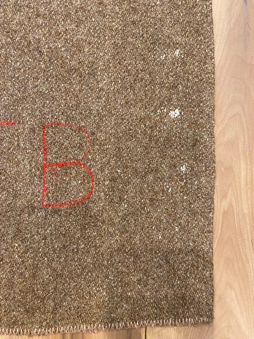 50s 海軍　実物　ミリタリー　ウールブランケット　ステンシル　軍放出品　希少