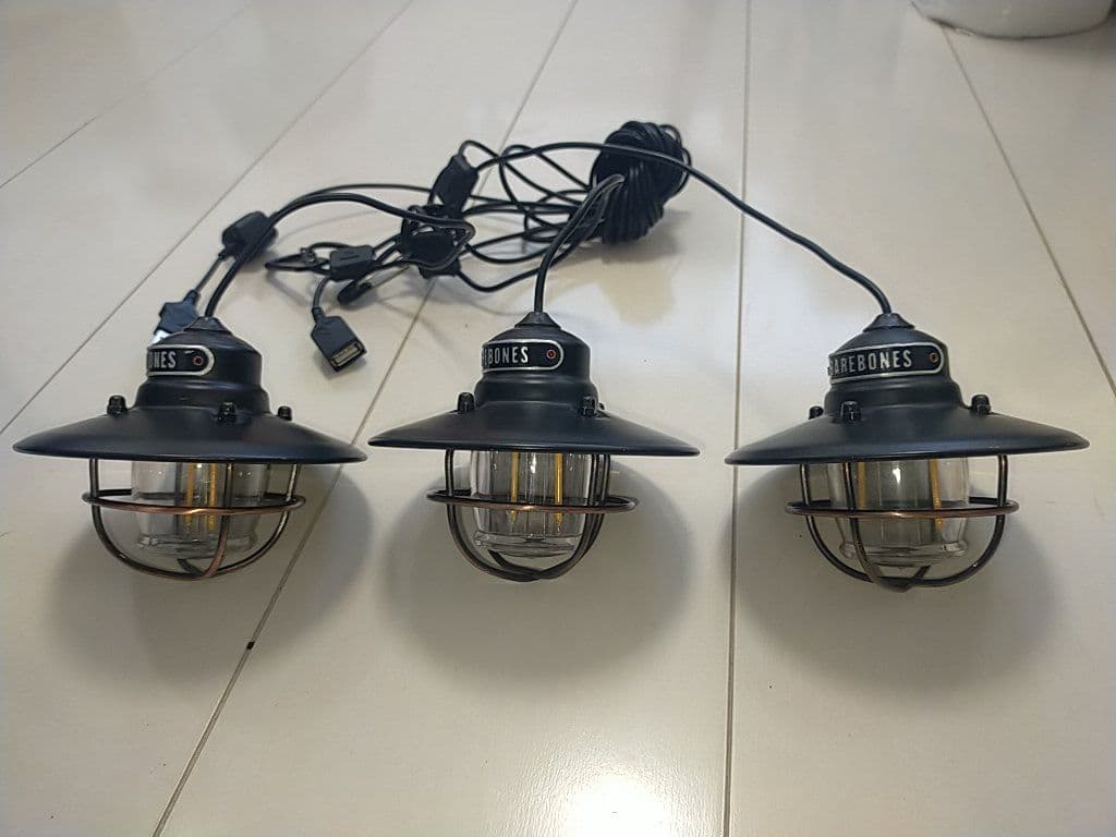 ベアボーンズ BAREBONES エジソンストリングライトブラック