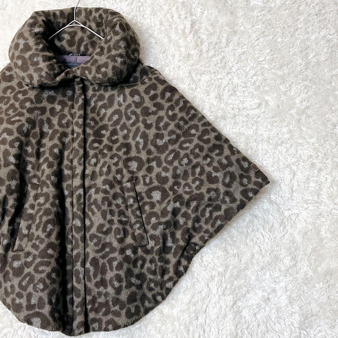 TATRAS　タトラス　レオパード柄 ポンチョ ダウンジャケット 01 ブラウン