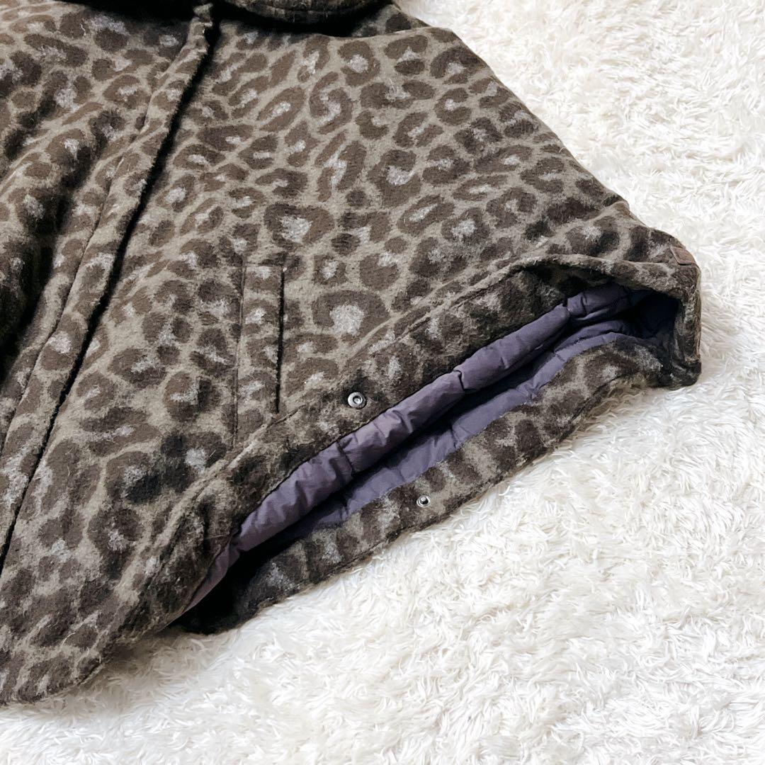 TATRAS　タトラス　レオパード柄 ポンチョ ダウンジャケット 01 ブラウン