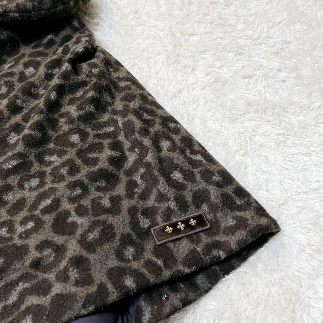 TATRAS　タトラス　レオパード柄 ポンチョ ダウンジャケット 01 ブラウン