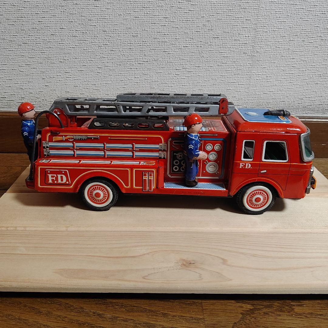 ブリキ 消防車 はしご車 日本製 当時物 アンティーク