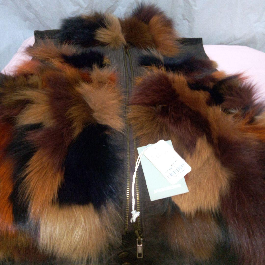 Jackrose ファー ベスト 3 フォックス+レザー ユニセックス