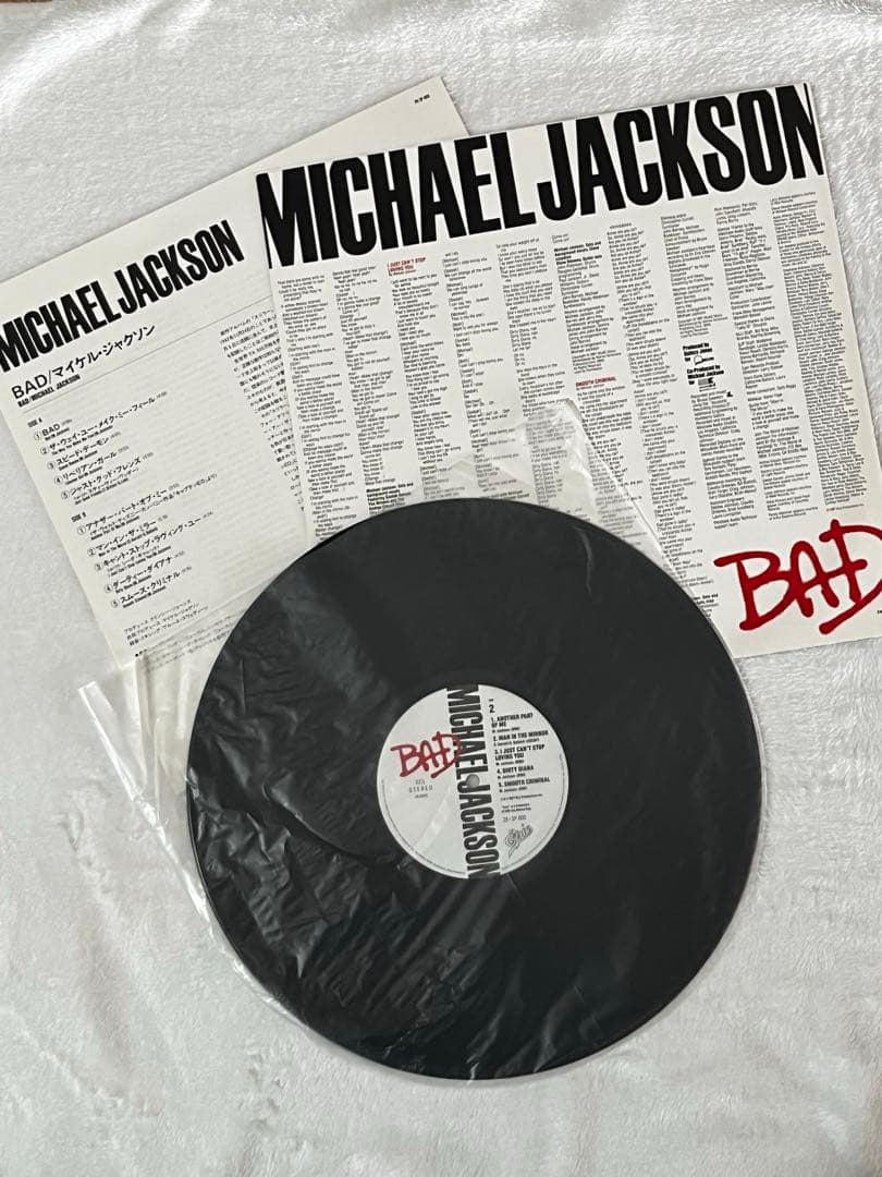 マイケル・ジャクソン BAD レコード ポストカード付き