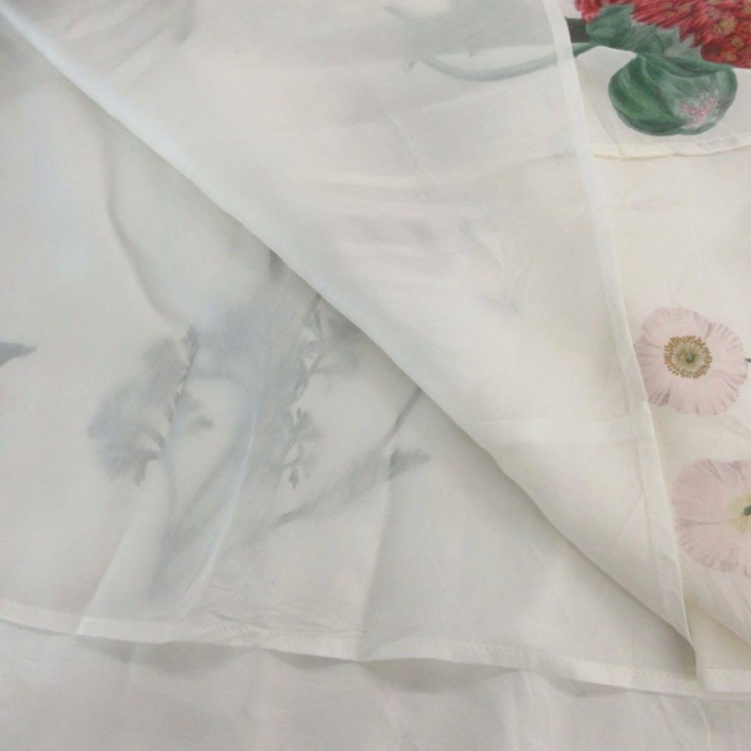 美品✨CABaN BLOOMIN ART シルク 人気ボタニカル柄 ロング F