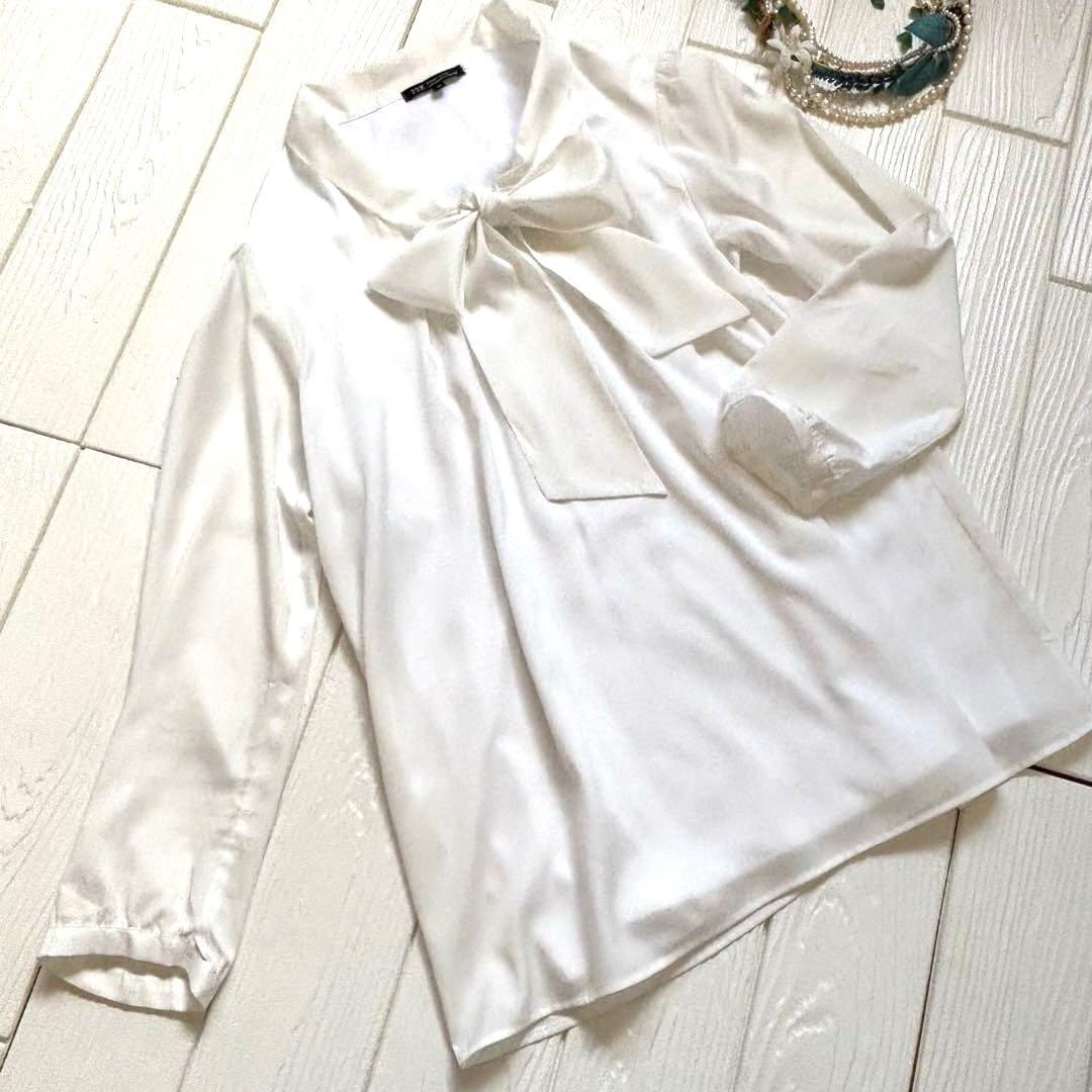 23区 ボウタイ　ブラウス　シャツ　棒タイ　白　セレモニー　受験　面接