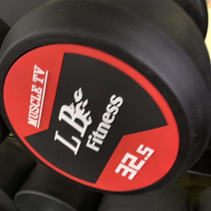 ラバーラウンドダンベル　　45kg  2個