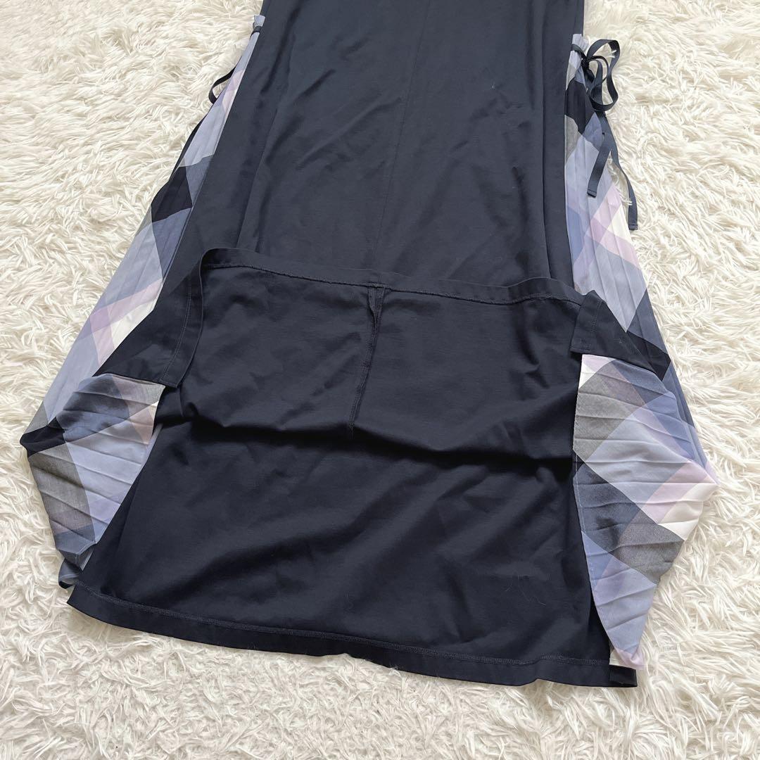 Y*i様 清楚✨ブルーレーベルクレストブリッジ　プリーツワンピース　サイドリボン