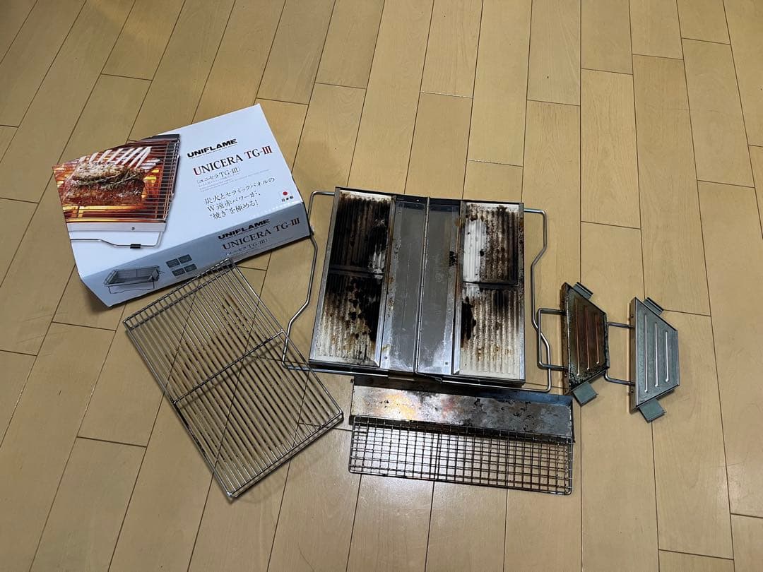 1回使用　ユニフレーム　ユニセラTC-III 卓上コンロ　グリル　BBQ
