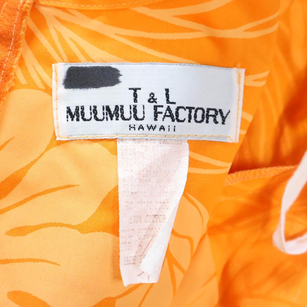 【美品 ハワイ製フラダンス衣装】鮮やかなオレンジ T&L ムームーファクトリー