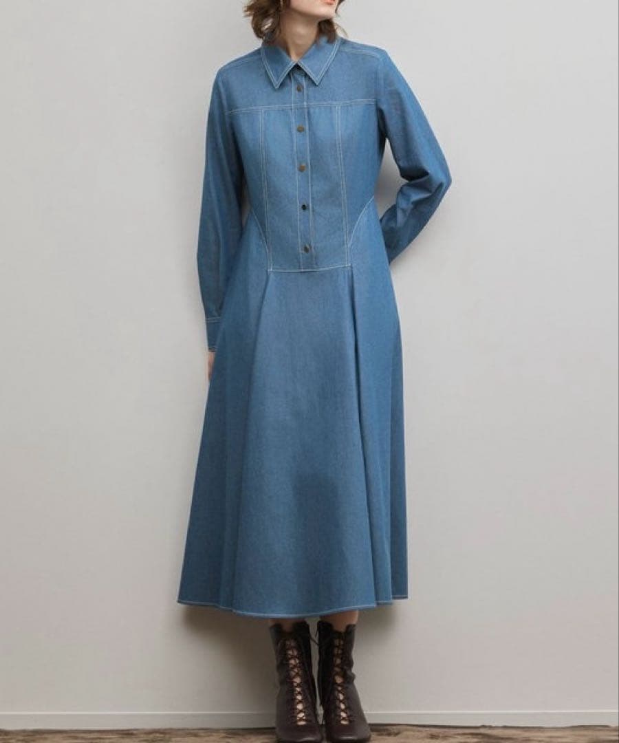 シャツフレアワンピース　GRACE CONTI NENTAL