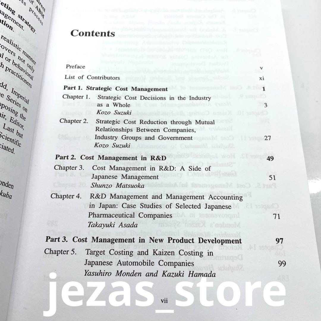 洋書 JAPANENE COST MANAGEMENT