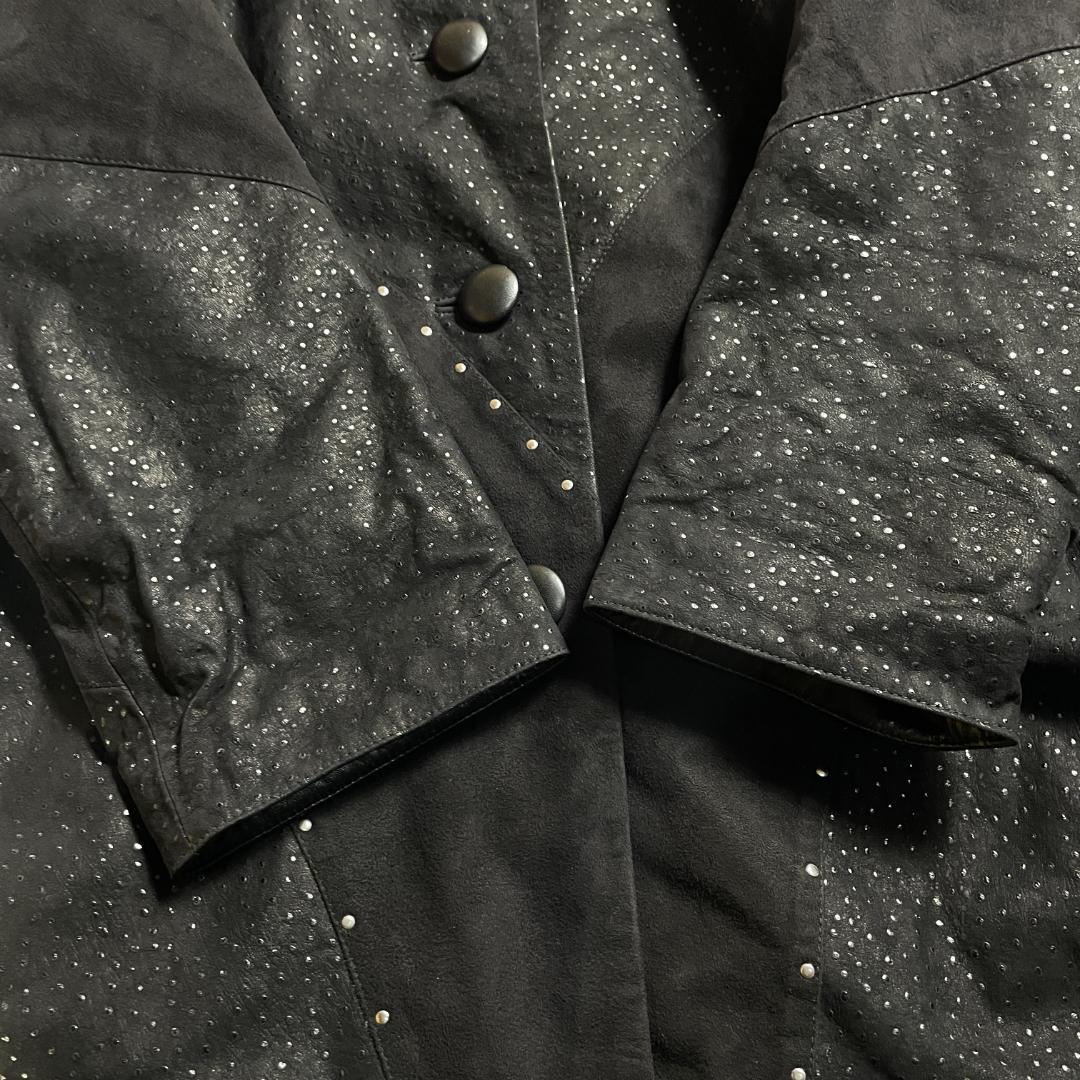 ジャケット・アウター Archive Suede Leather Long Coat Studded