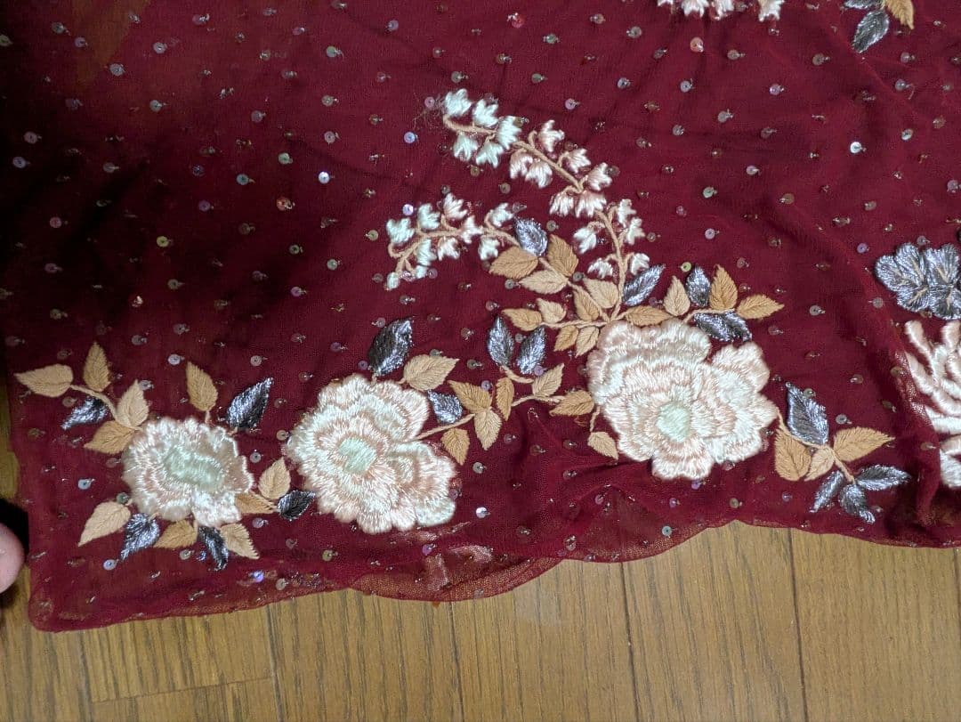 アンナモリナーニ　ブルマリン　定価100万コレクションドレス　イタリア製一点物