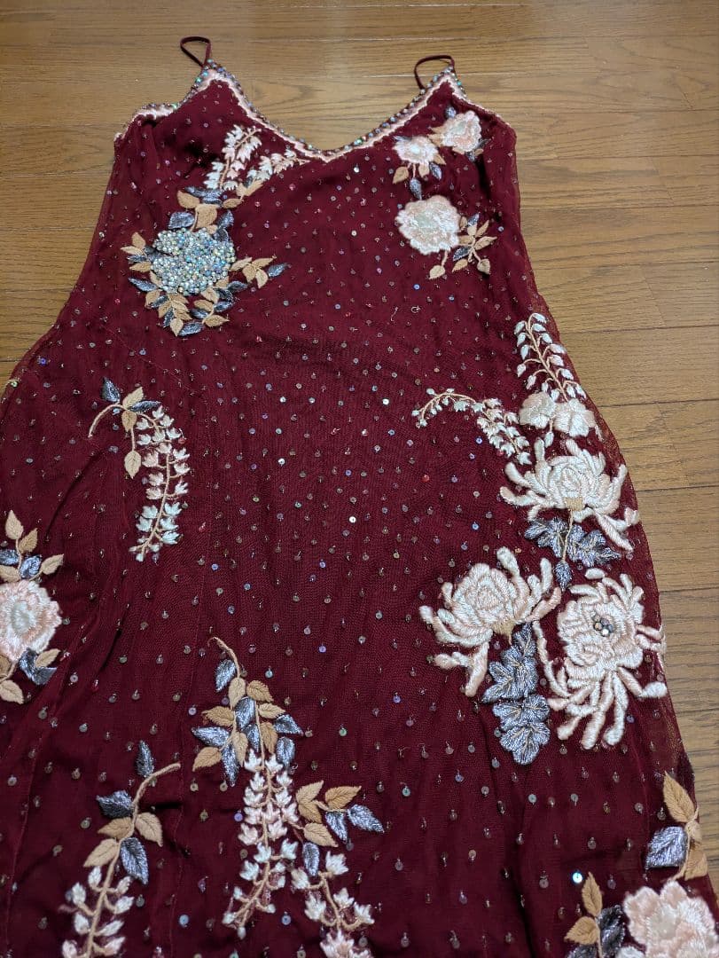 アンナモリナーニ　ブルマリン　定価100万コレクションドレス　イタリア製一点物